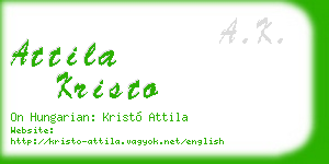 attila kristo business card