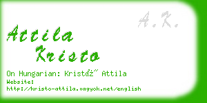 attila kristo business card